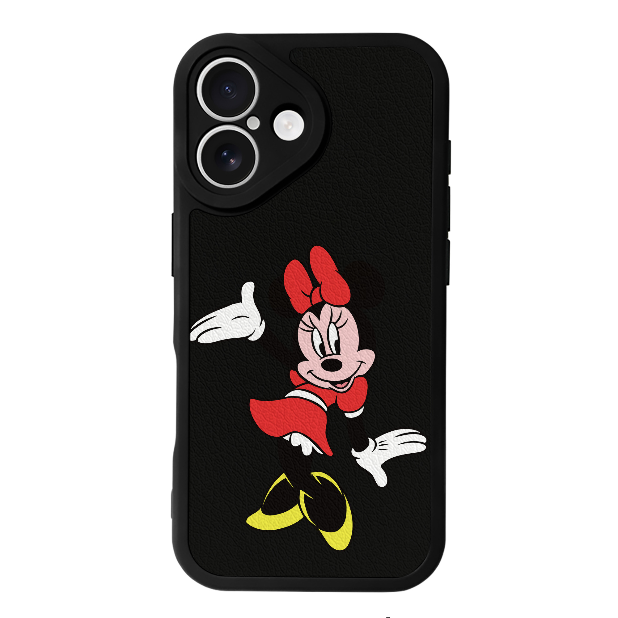 （画像用） ミッキーマウス Mickey Mouse 【iPhone 16シリーズ対応】シリコンスマホケース（レザー調） 材質：シリコン